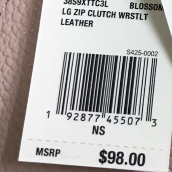 NWT MICHAEL KORS LARGE ZIP CLUTCH WRISTLET - Picture 5 of 5